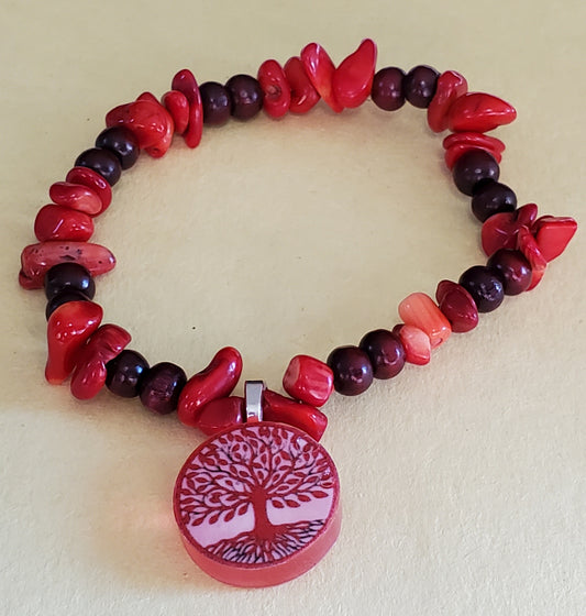 Red Beaded Tree of Life