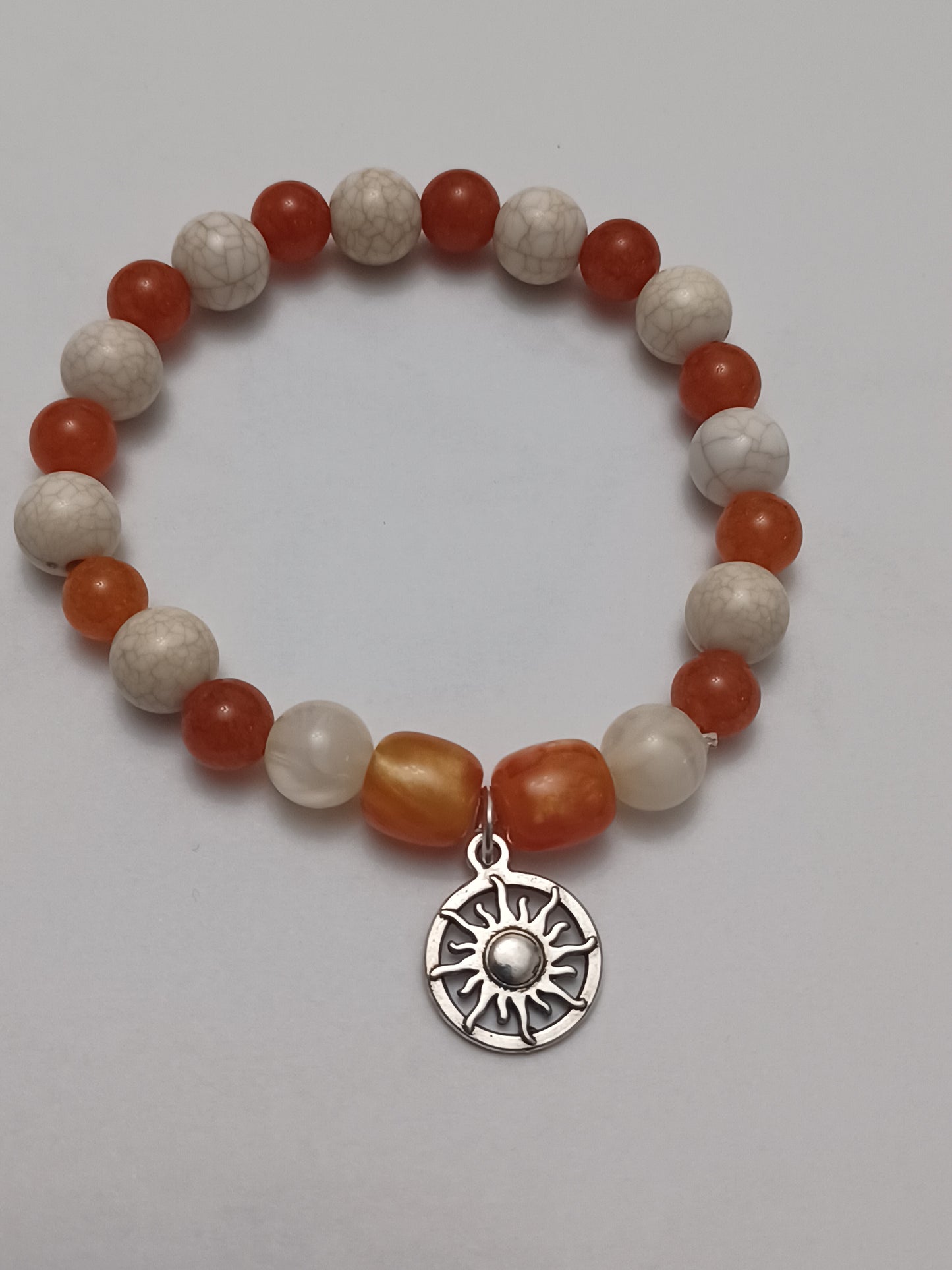 Orange & Marbel Colored Sun Bracelet