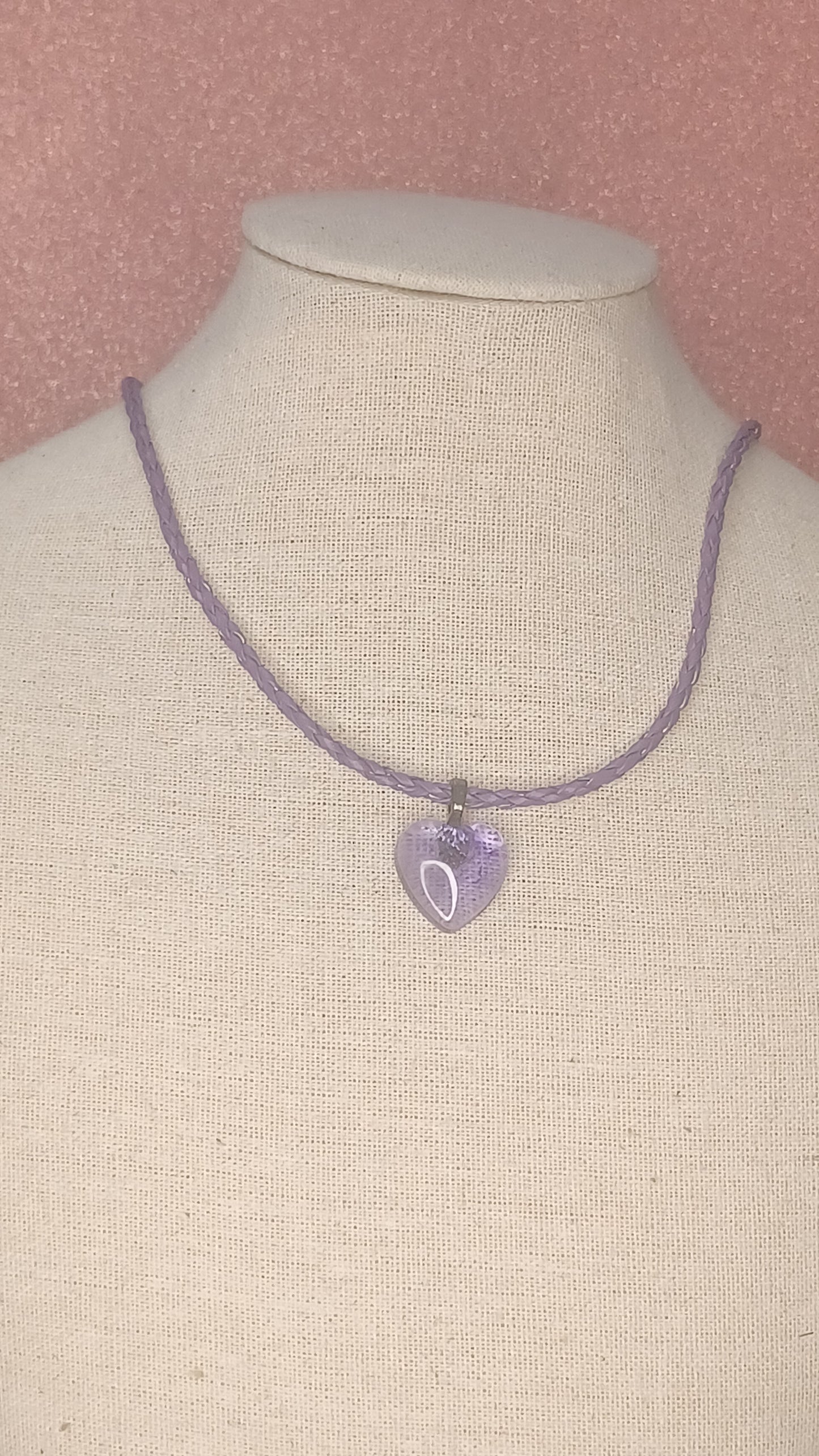 Small purple heartnecklace