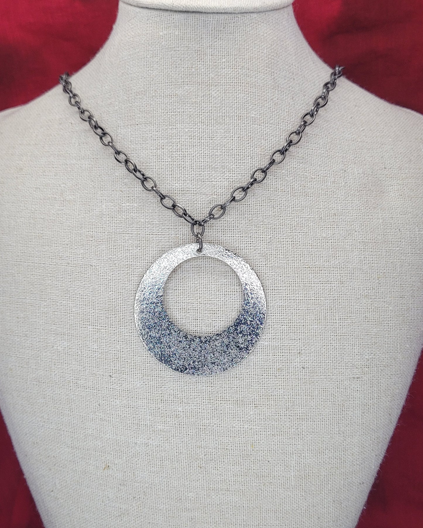 60's Style Silver Necklace