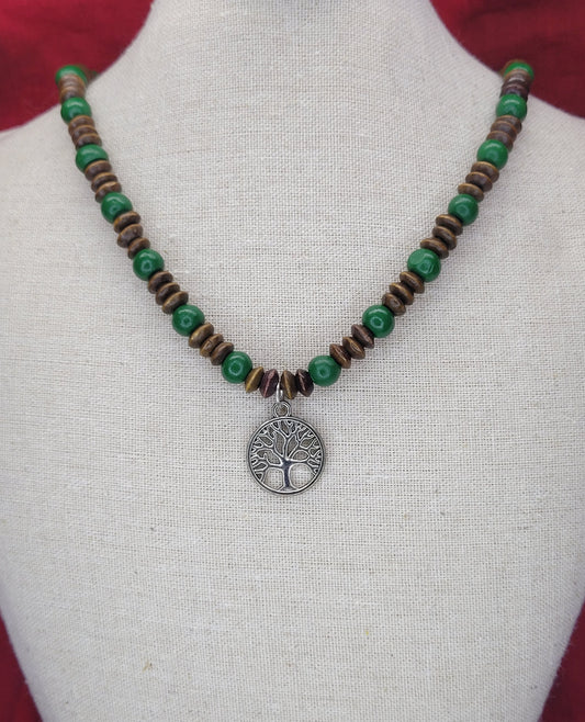 Wooded Tree of Life Necklace