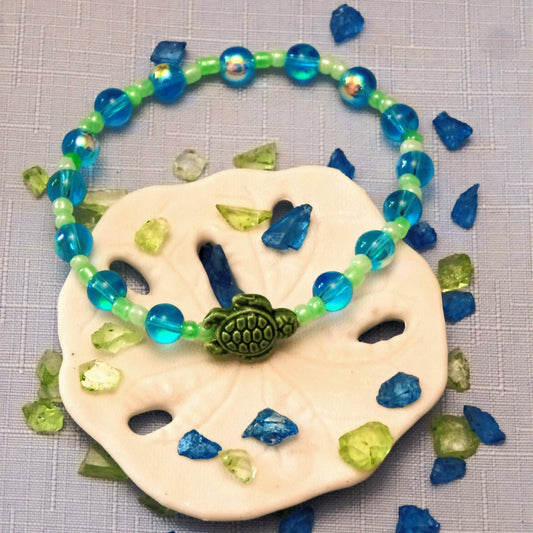 BlueGreen  Turtle Bracelet