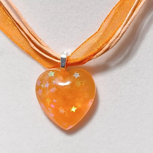 Star-Heart Necklace (orange)